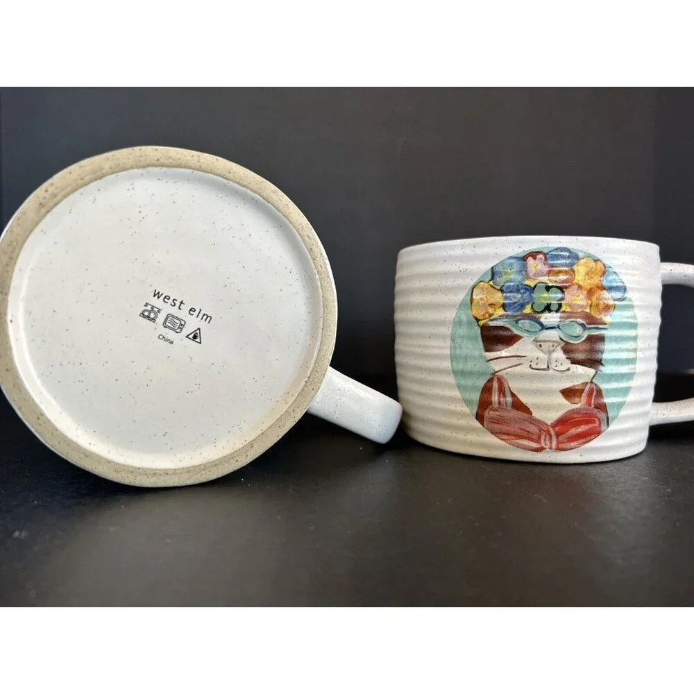 West Elm Animal Print Mugs - Multicolor